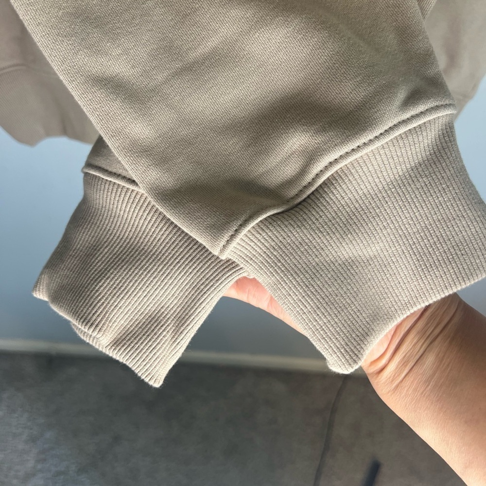 ASOS Crew Neck Long Sleeve Sweatshirt Beige Sz 2XL Basic Normcore Simple Thick - Picture 5 of 9